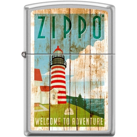 Zippo 2024 Zippo Custom Light House Satin Chrome ZIP-207CI403879